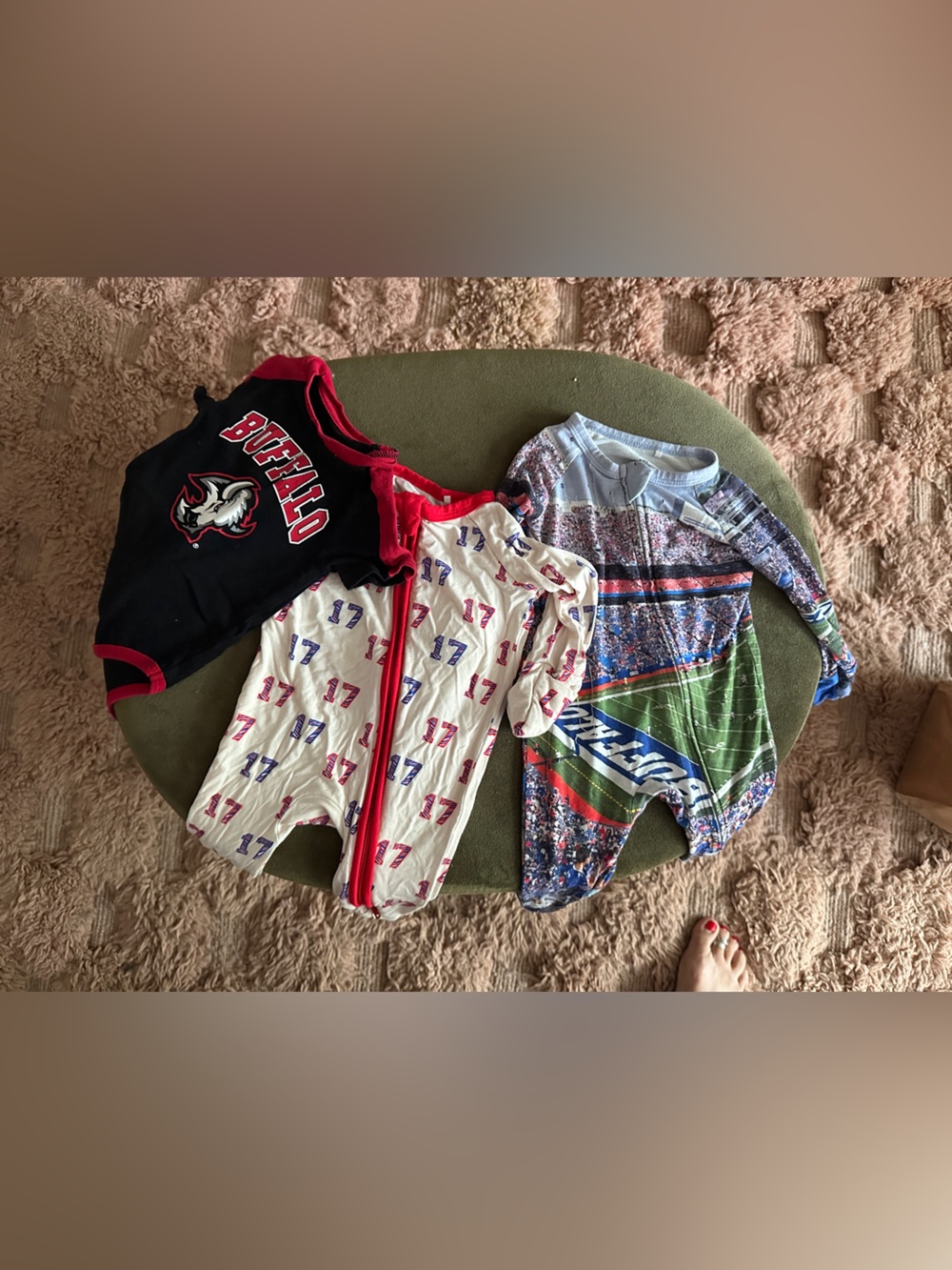 Lot of Buffalo Bills/sabres infant onesies